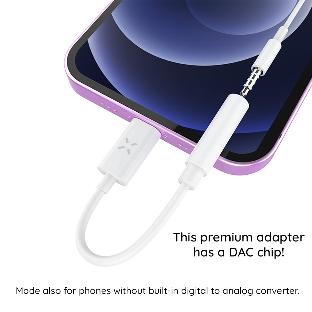 USB-C to 3.5mm Fixed Audio Adapter, White