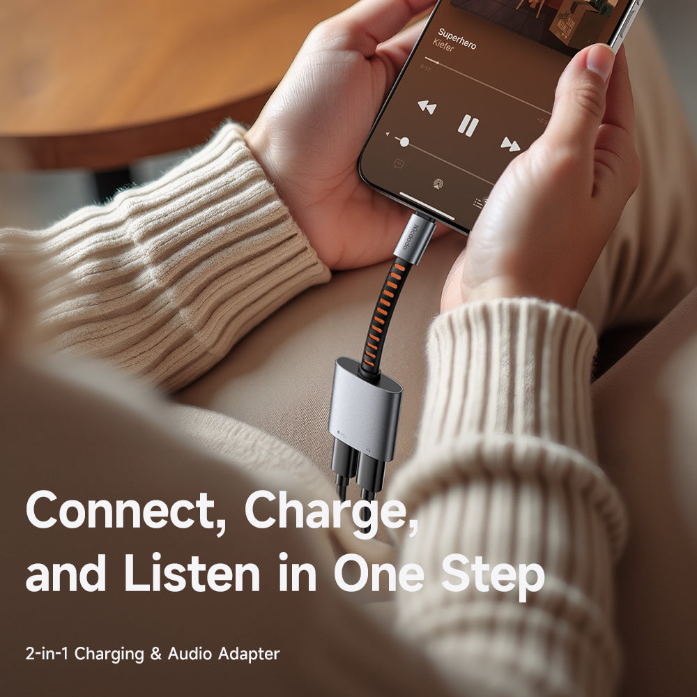 USB-C Audio Adapter - USB-C / USB-C McDodo CA-3370, Gray