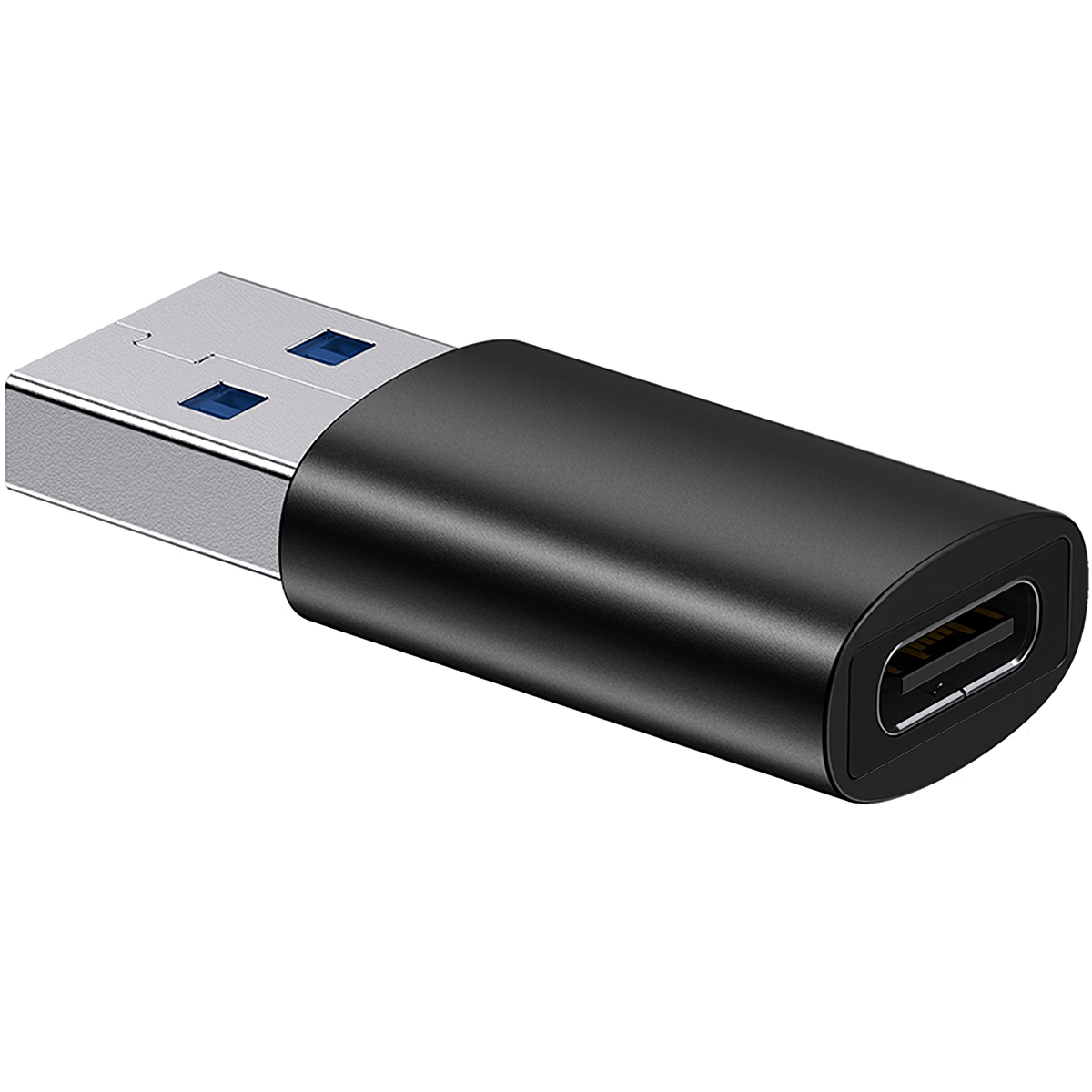 Baseus Ingenuity USB-C to USB-A USB-C Charging and Data Adapter, Black ZJJJQ00010101