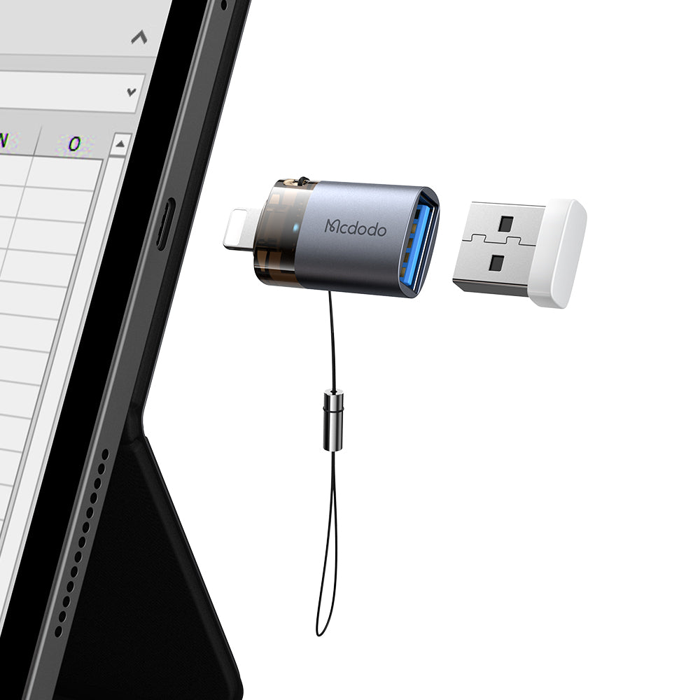 OTG Lightning - USB-A McDodo OT-7390 Adapter, Black