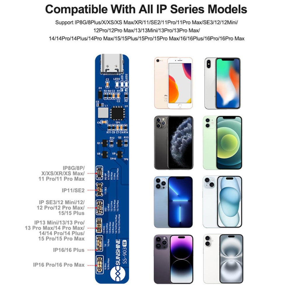 Sunshine SS-903 SE Power Supply Board for Apple iPhone 8 - 16 Series