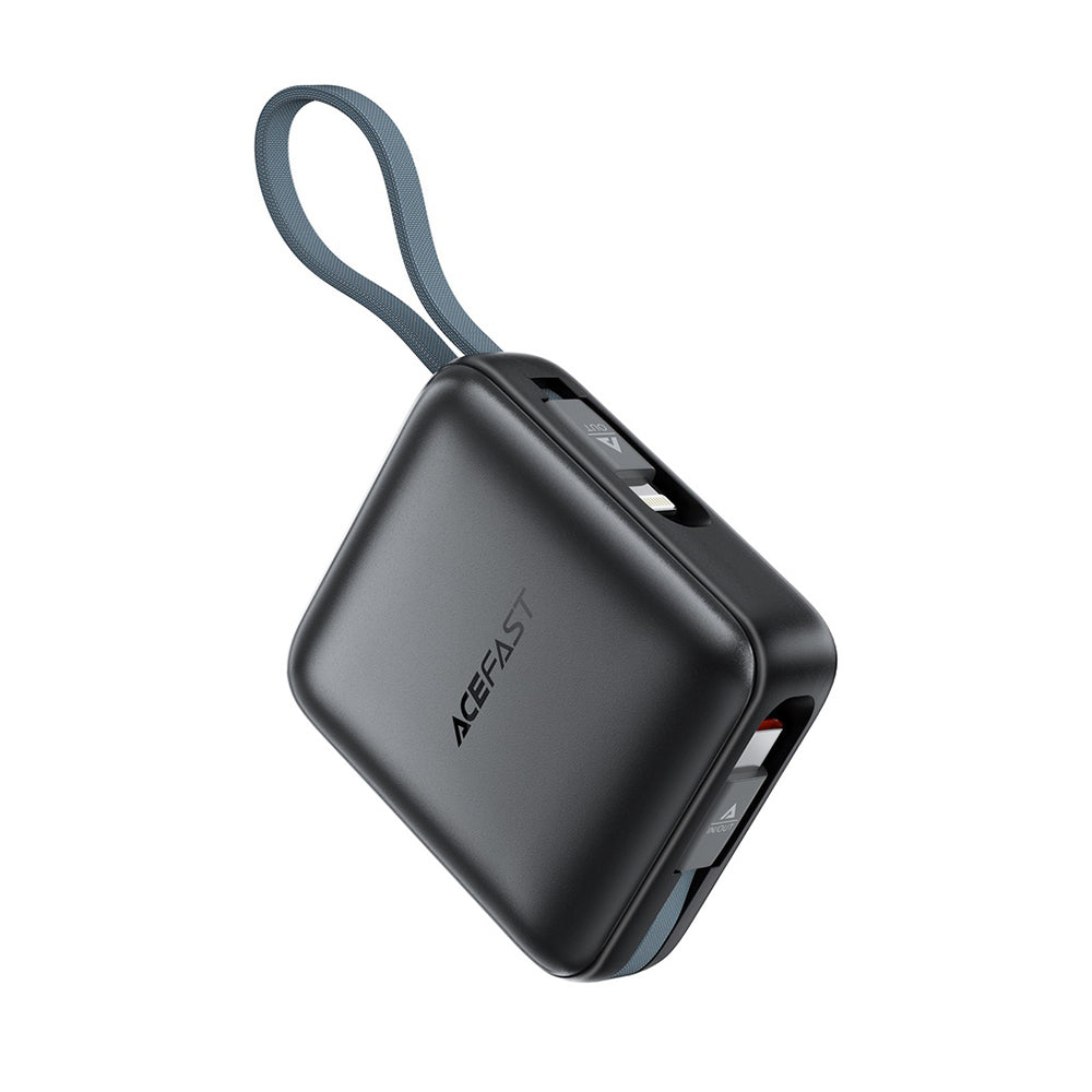 Acefast M23 External Battery, 10000mAh, 22.5W, QC + PD, 1 x Lightning - 2 x USB-C, Gray