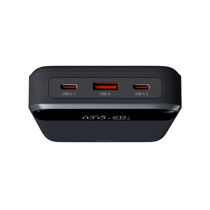 Allity External Battery. APB-200 PocketPower, 19200mAh, 130W, QC + PD, 1 x USB-A - 2 x USB-C, Gray