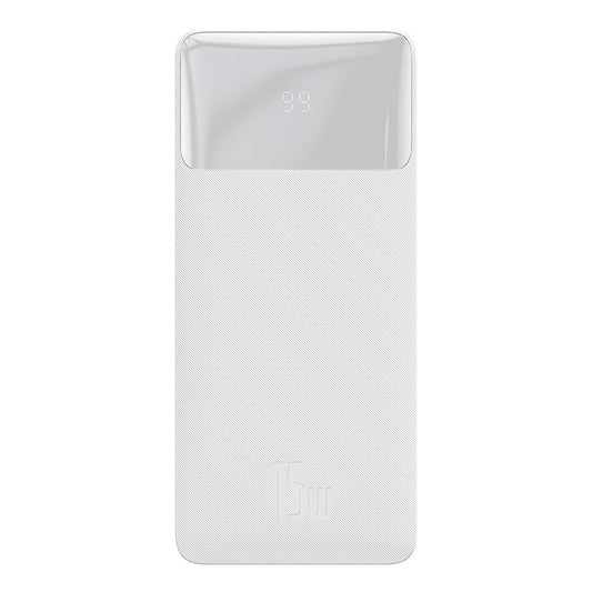 Baseus Bipow External Battery, 10000mAh, 15W, 1 x USB-C - 2 x USB-A, White PPBD050002