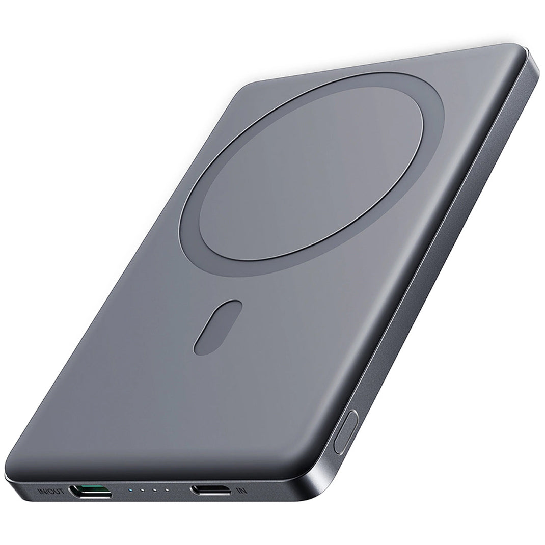 Joyroom JR-PBM08 Wireless External Battery, 5000mAh, 20W, PD + FQI, 1 x QI - 1 x USB-C, Grey