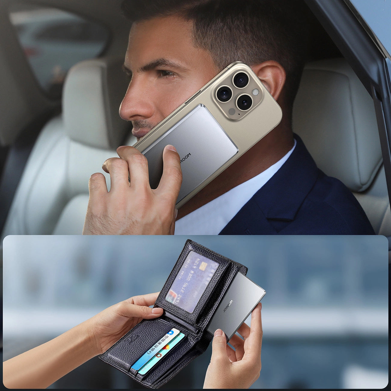 Joyroom JR-PBM08 Wireless External Battery, 5000mAh, 20W, PD + FQI, 1 x QI - 1 x USB-C, Grey