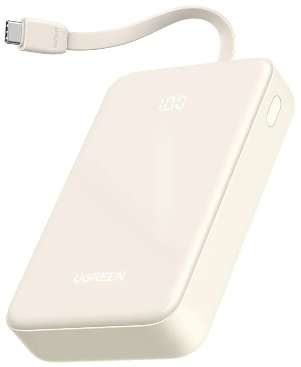 UGREEN PB521 External Battery, 20000mAh, 30W, QC + PD, 1 x USB-A - 2 x USB-C, White