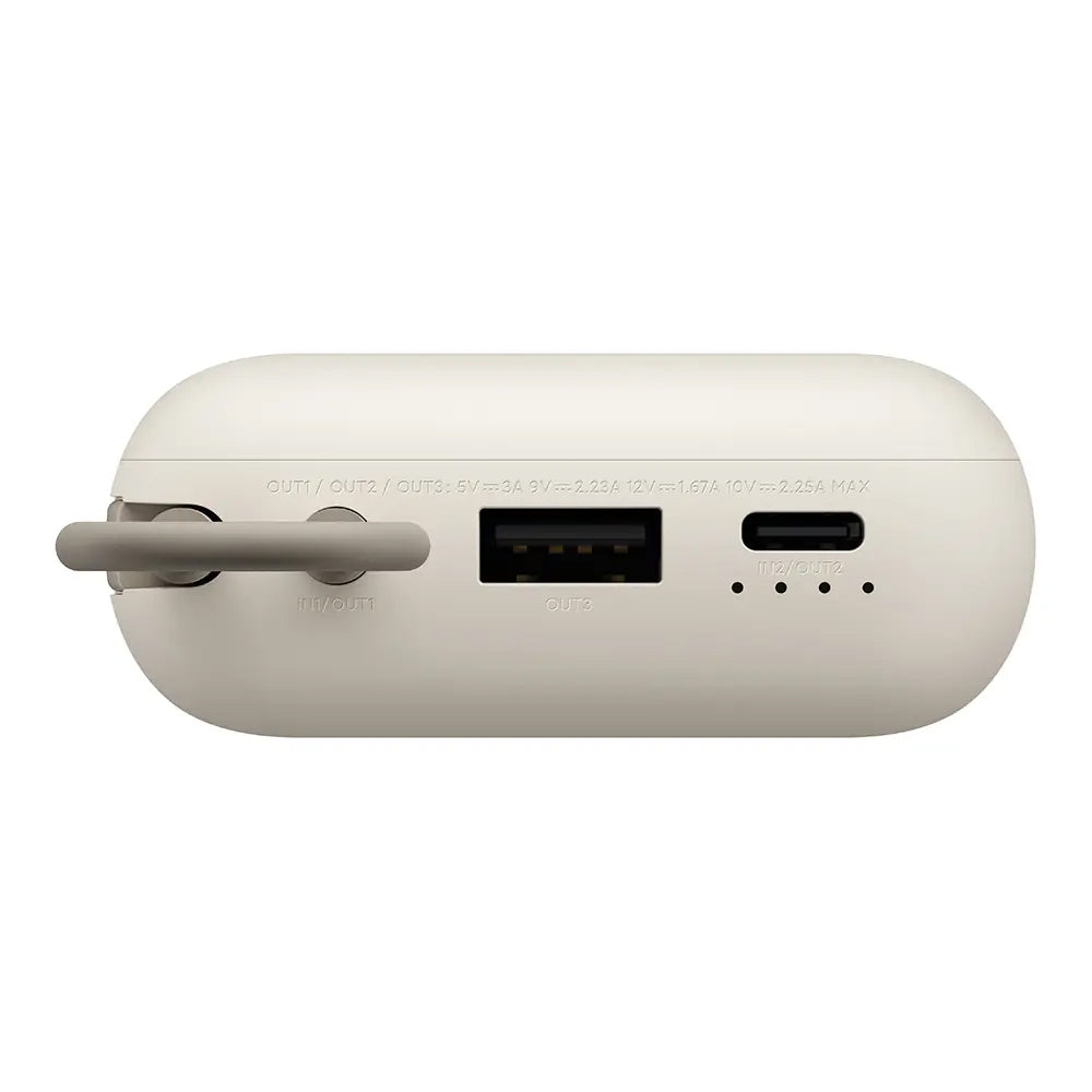 Xiaomi Pocket Edition Pro External Battery, 10000mAh, 33W, QC + PD, 1 x USB-A - 1 x USB-C, Beige BHR9072GL