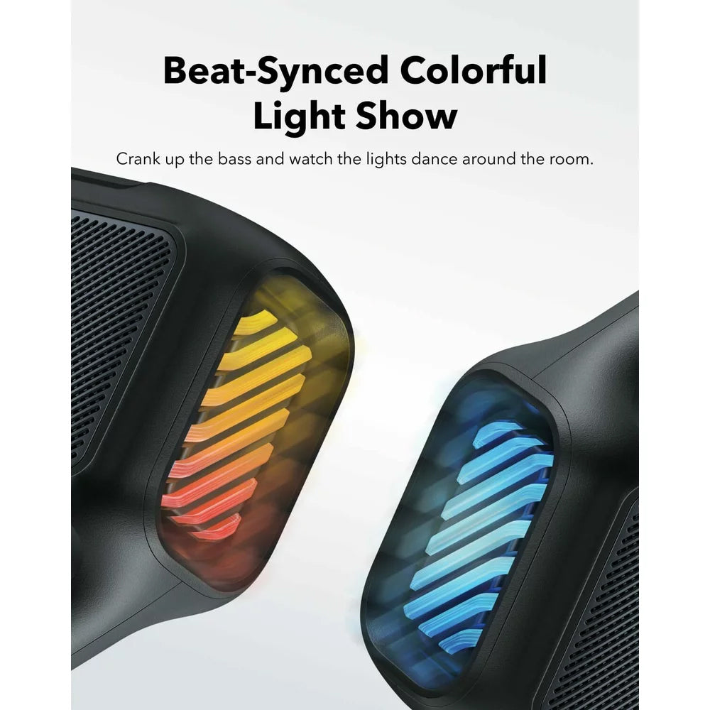 Anker SoundCore Boom 2 Portable Bluetooth Speaker, 80W, TWS, RGB, Waterproof, Black A3138011