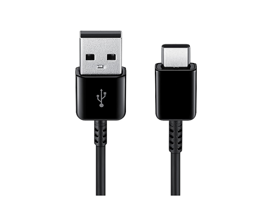 Samsung USB-A to USB-C Data and Charging Cable 2-Pack, 25W, 1.5m, Black EP-DG930MBEGWW