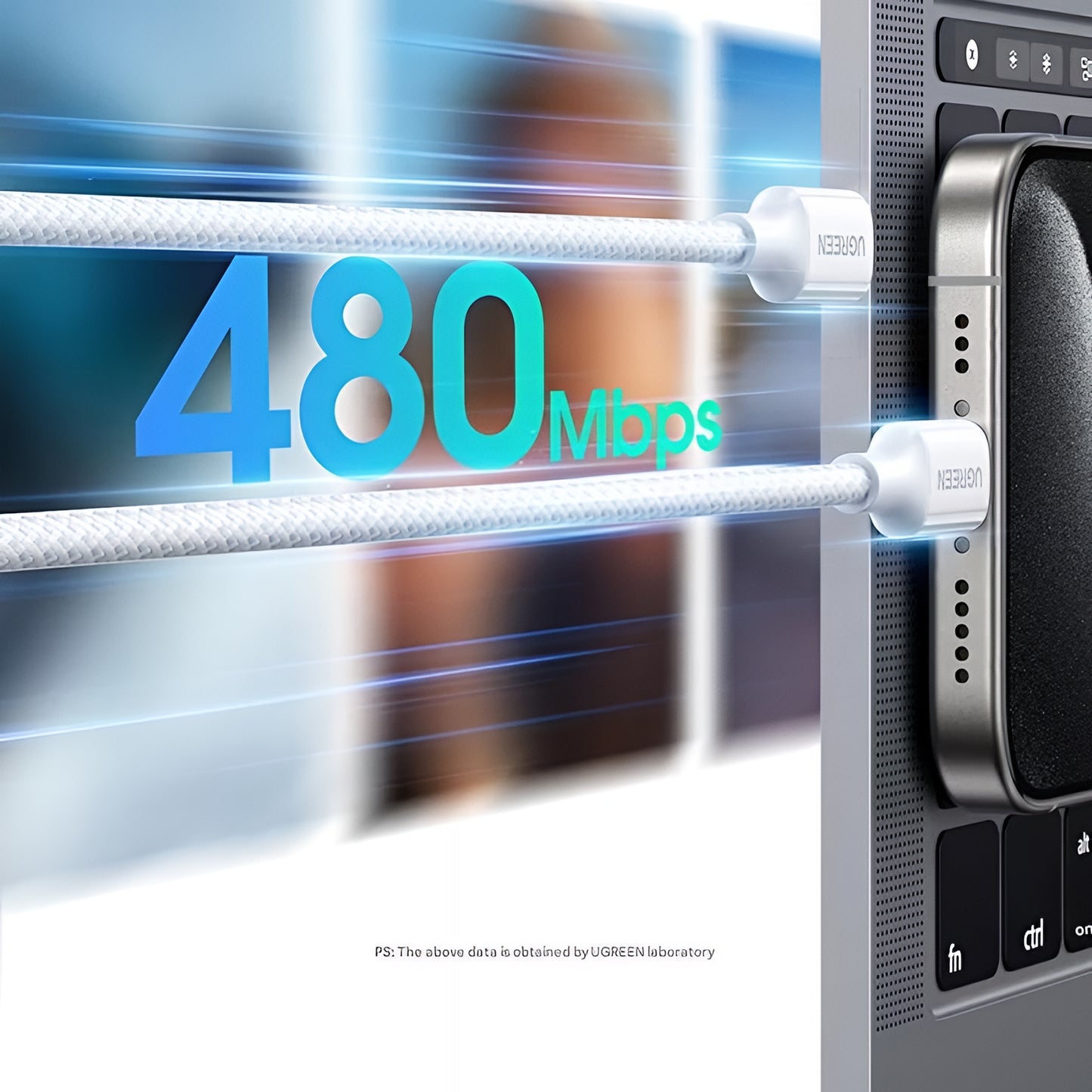 USB-C Data and Charging Cable - USB-C UGREEN L501, 60W, 2m, White