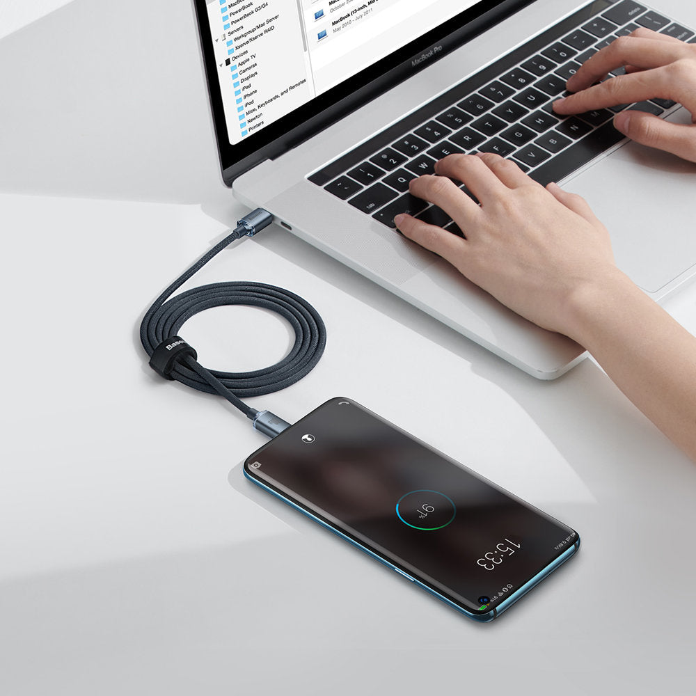 USB-C Data and Charging Cable - USB-C Baseus Crystal Shine Series, 100W, 2m, Black CAJY000701