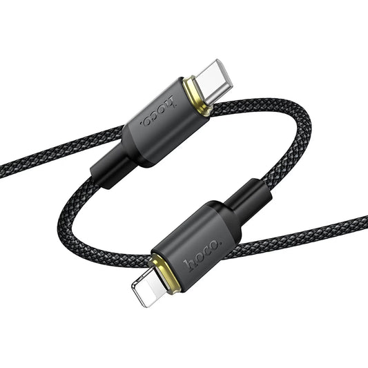 USB-A to Lightning Data and Charging Cable HOCO X128 Benefit, 10W, 1m, Black