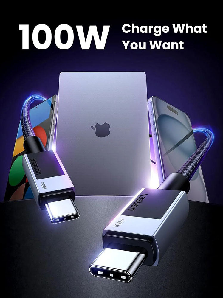 USB-C Data and Charging Cable - USB-C UGREEN L512, 100W, 0.5m, Gray