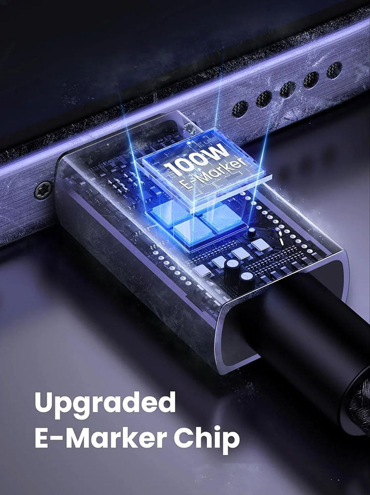 USB-C Data and Charging Cable - USB-C UGREEN L512, 100W, 0.5m, Gray