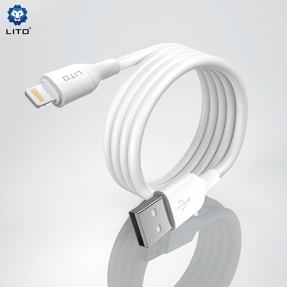 USB-A to Lightning Data and Charging Cable Lito LD06L, 18W, 1m, Black