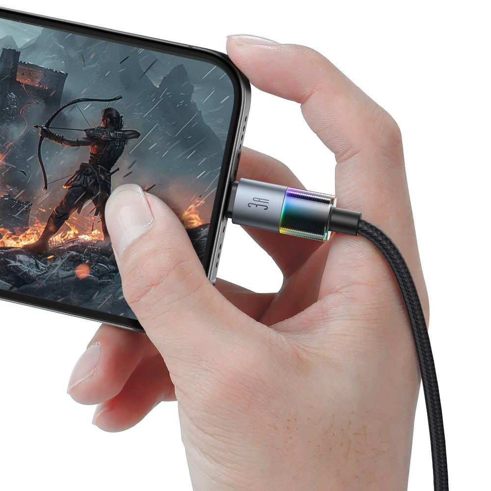 USB-A to Lightning McDodo CA-8170 Colorful Data and Charging Cable, 18W, 1.2m, Black