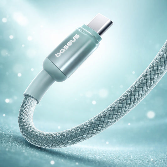 Baseus Discolor USB-A to USB-C Data and Charging Cable, 100W, 2m, Blue Green E0418500