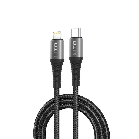USB-C to Lightning Data and Charging Cable Lito LD22CL, 27W, 2m, Black