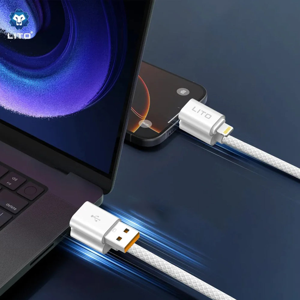USB-C / USB-A - USB-C / Lightning Lito LD21 Data and Charging Cable, 100W, 1m, Black
