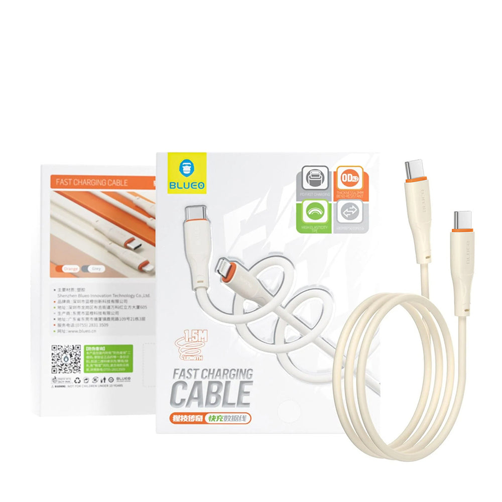 USB-C Data and Charging Cable - USB-C Blueo Ape Legend, 100W, 1.5m, Orange