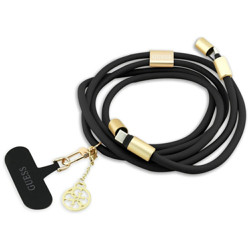 USB-C to USB-C Data and Charging Cable Guess CBDY 4G Charm, 100W, 1.5m, Black