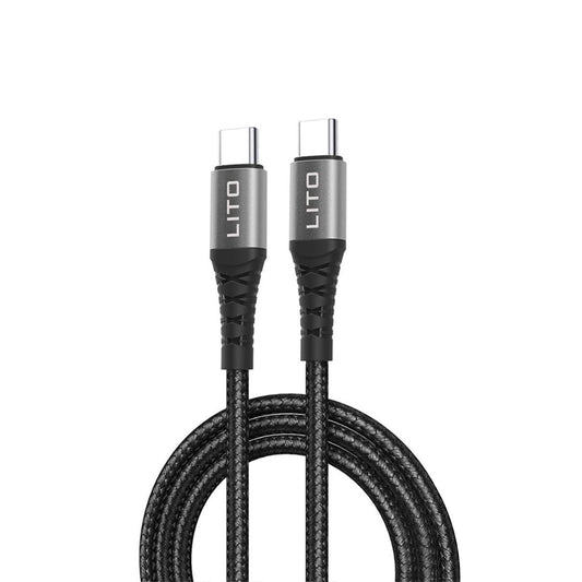 USB-C Data and Charging Cable - USB-C Lito LD08CC, 60W, 1m, Black
