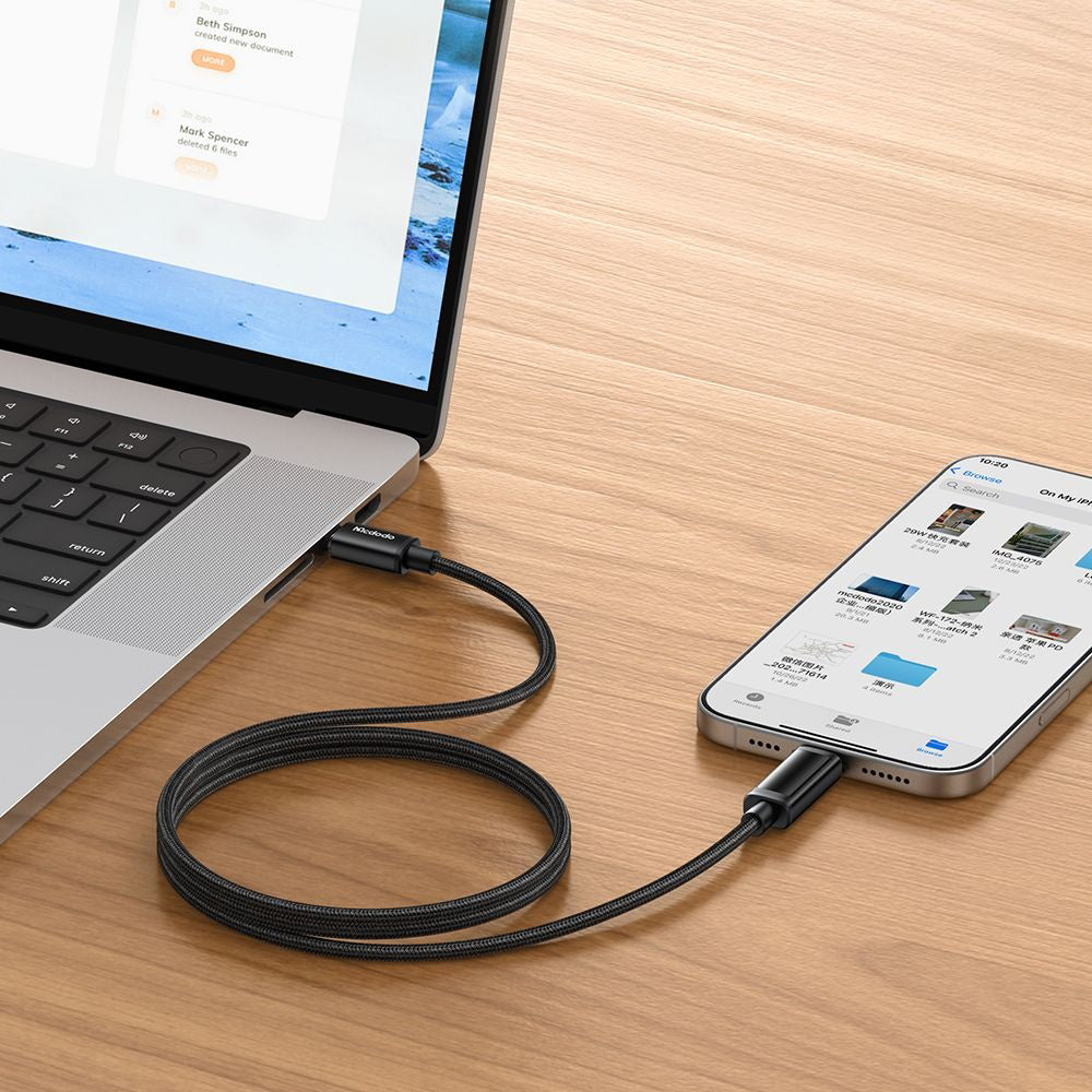 USB-C Data and Charging Cable - USB-C McDodo CA-8000 Display, 100W, 1.2m, Black