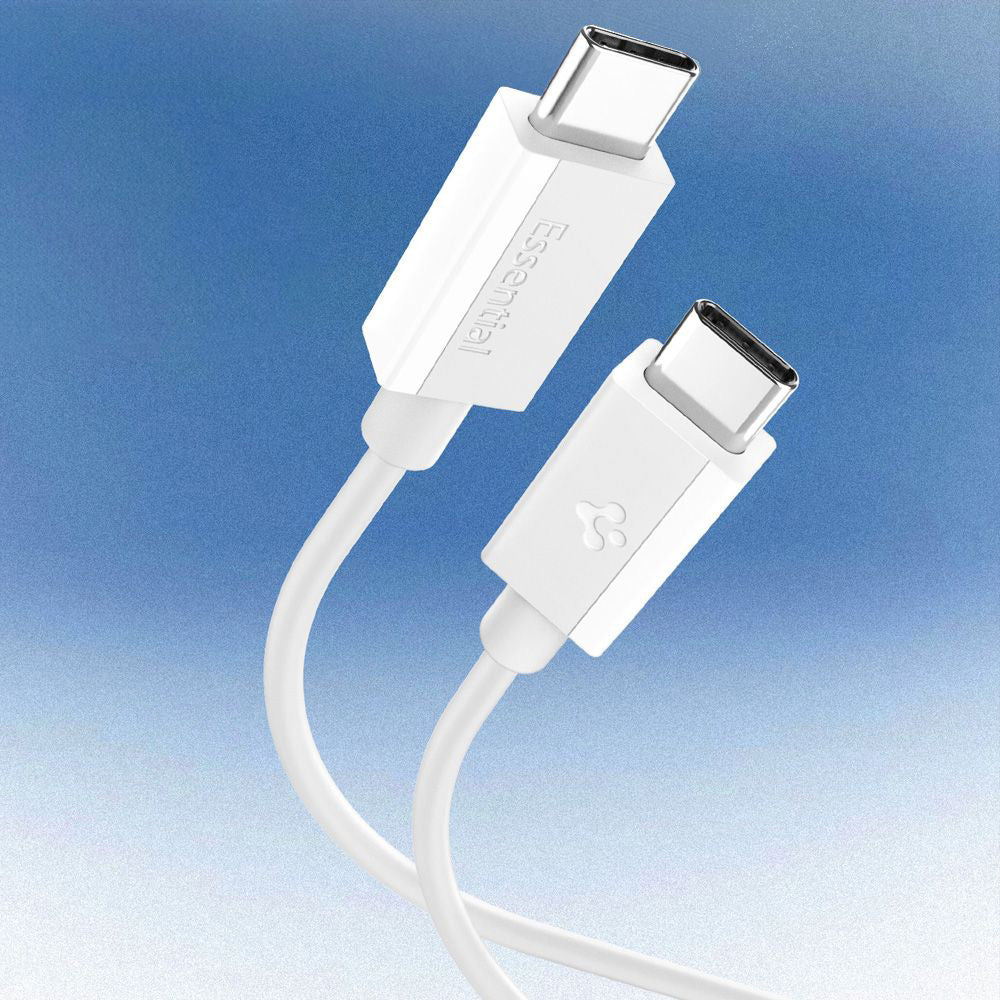 USB-C Data and Charging Cable - USB-C Spigen Essential, 60W, 1m, White ACA08717