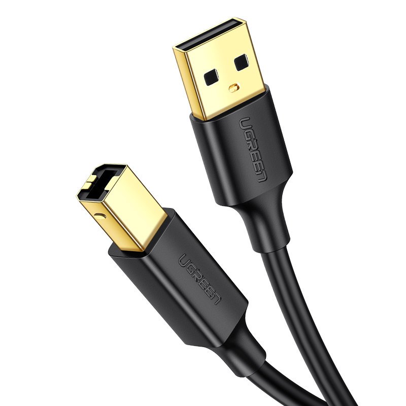 UGREEN US135 Printer Cable, USB-A to USB-B, 1.5m, Black