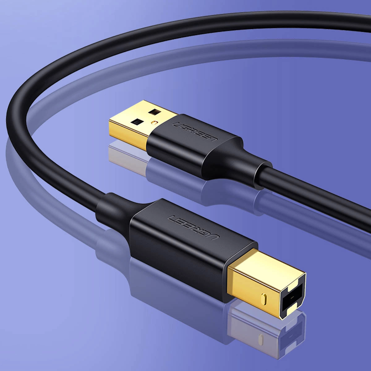 UGREEN US135 Printer Cable, USB-A to USB-B, 5m, Black