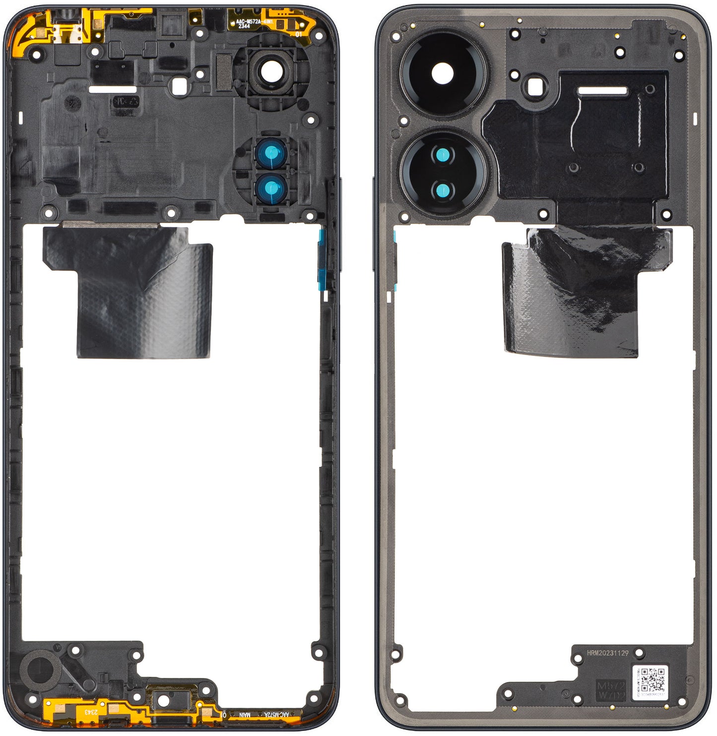 Xiaomi Redmi 13C Middle Housing, Black (Midnight Black), Service Pack 560005C3UA00