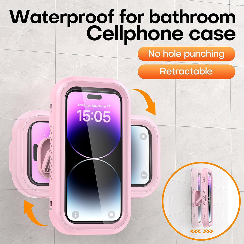 Techsuit LC-999 Wall Case with Touch Membrane for Phone, Waterproof, White Gold