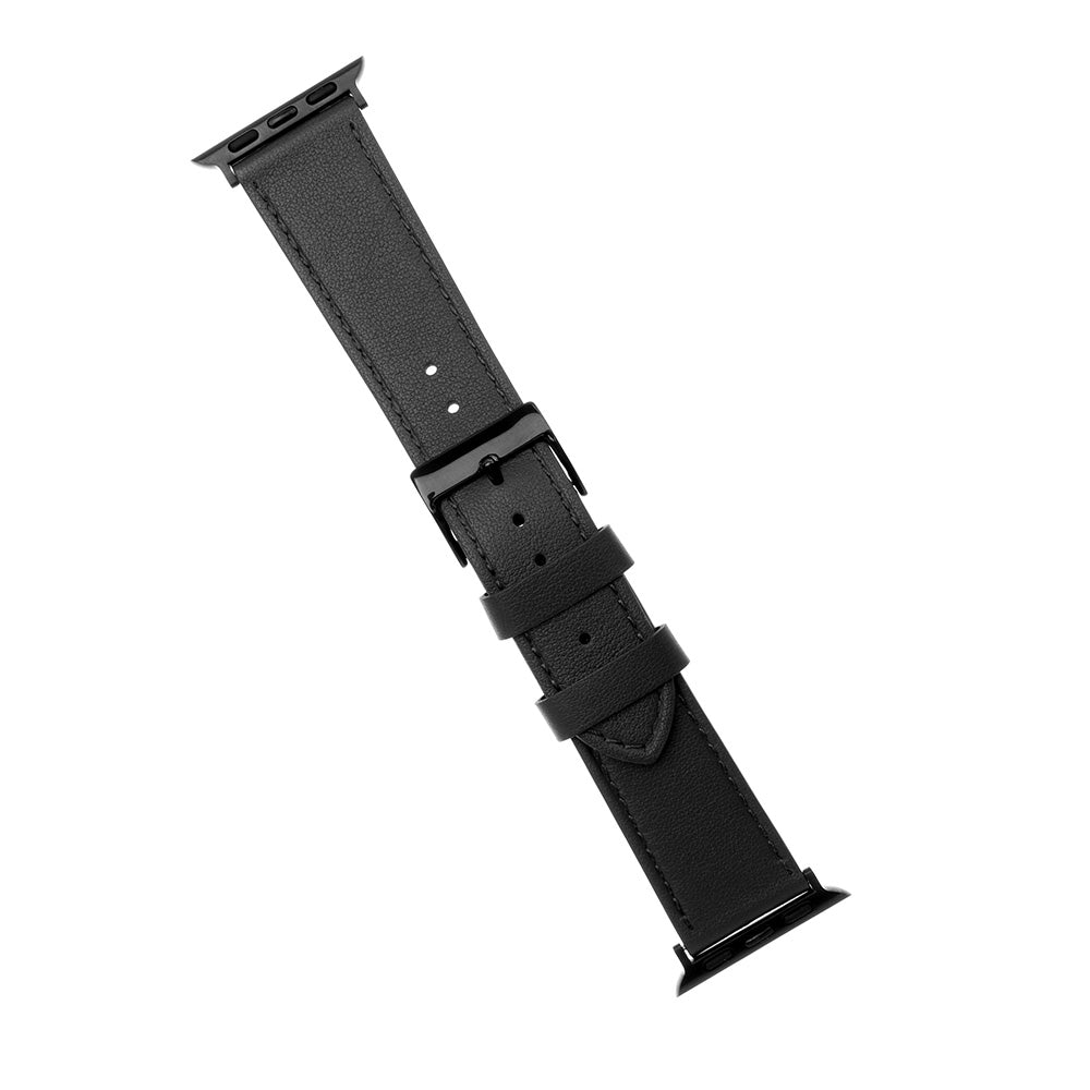 Fixed Leather Strap for Apple Watch 42mm / 41mm / 40mm / 38mm Series, Black