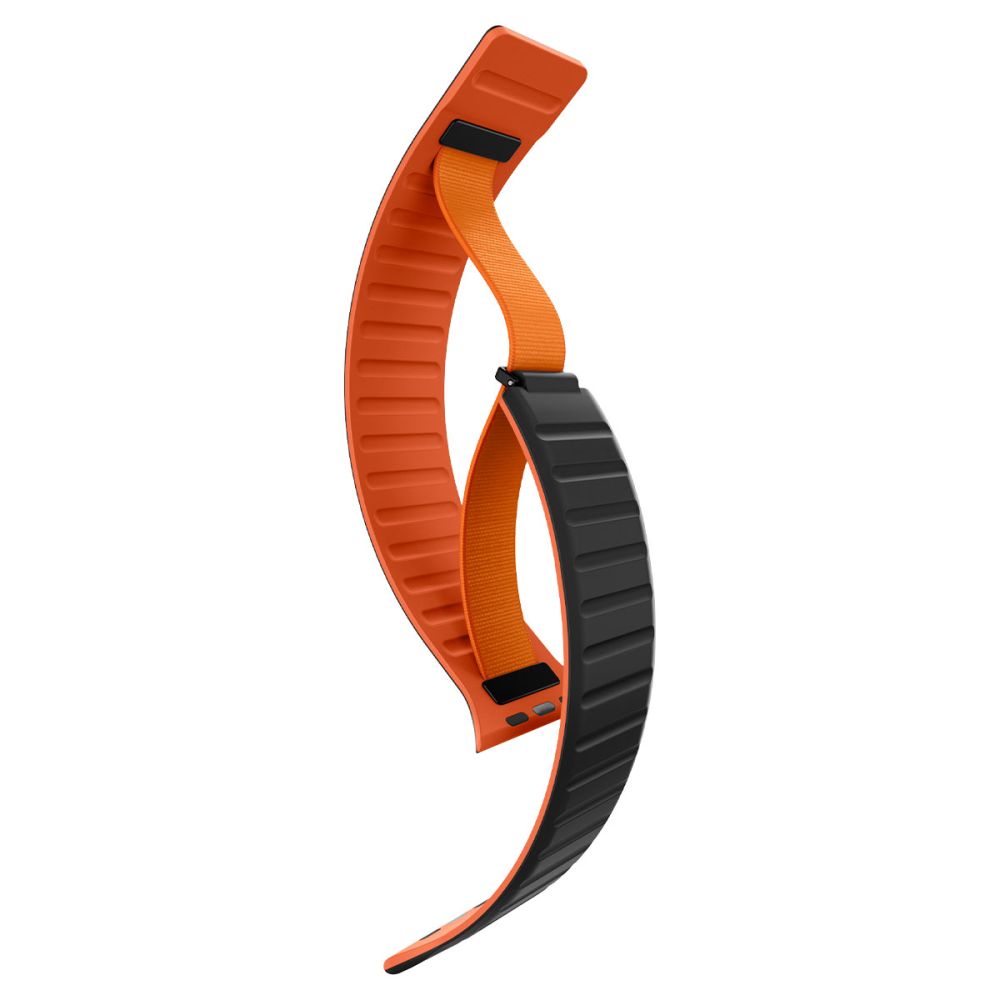 Spigen Athlex Air M Band for Apple Watch 49mm / 46mm / 45mm / 44mm Series, Black Orange AMP11534