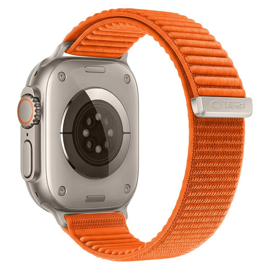 Tech-Protect NylonLoop Strap for Apple Watch 49mm / 46mm / 45mm / 44mm Series, Orange