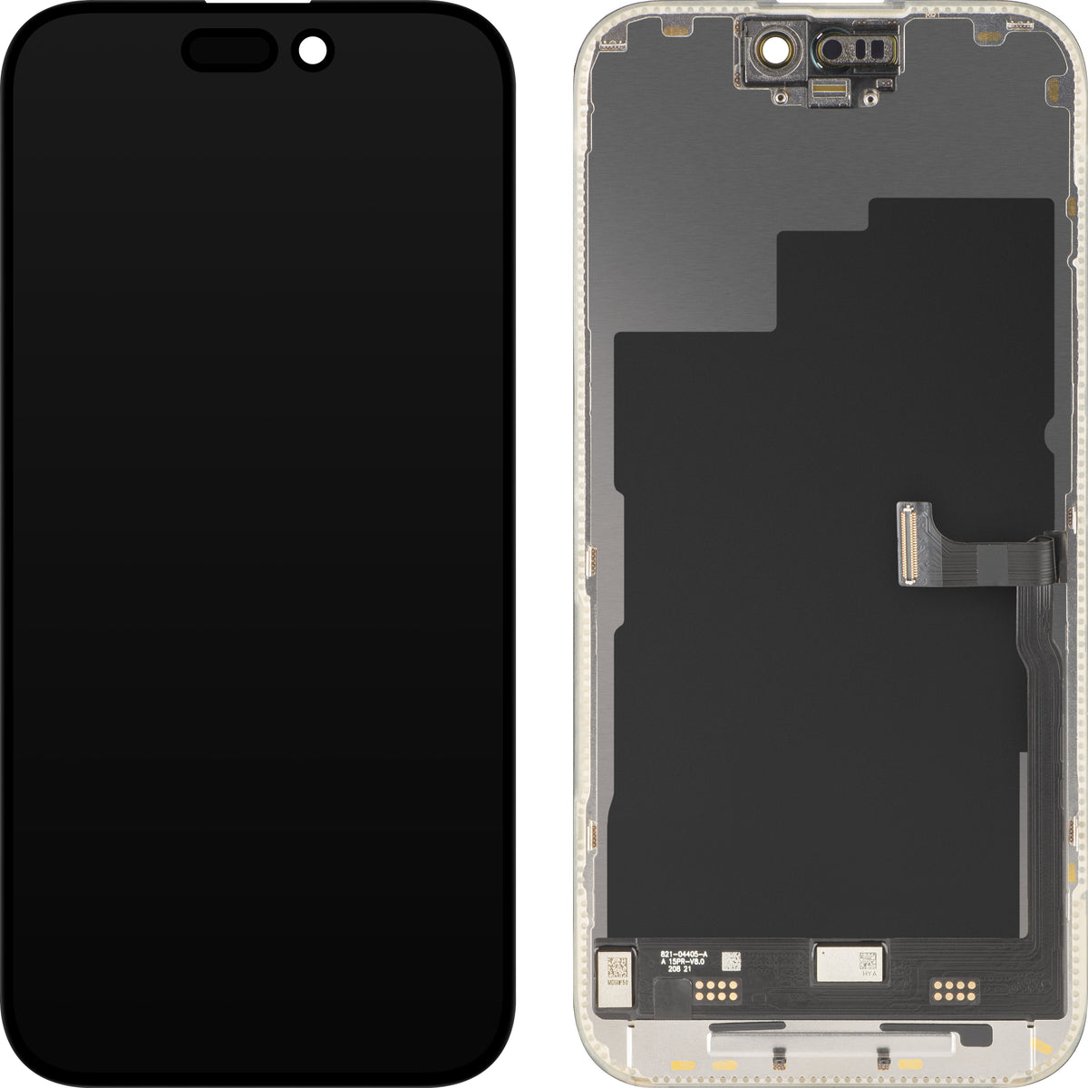 MP Touchscreen Display compatible with Apple iPhone 15 Pro, with Frame, Premium Soft OLED FHD 120Hz Version, Black