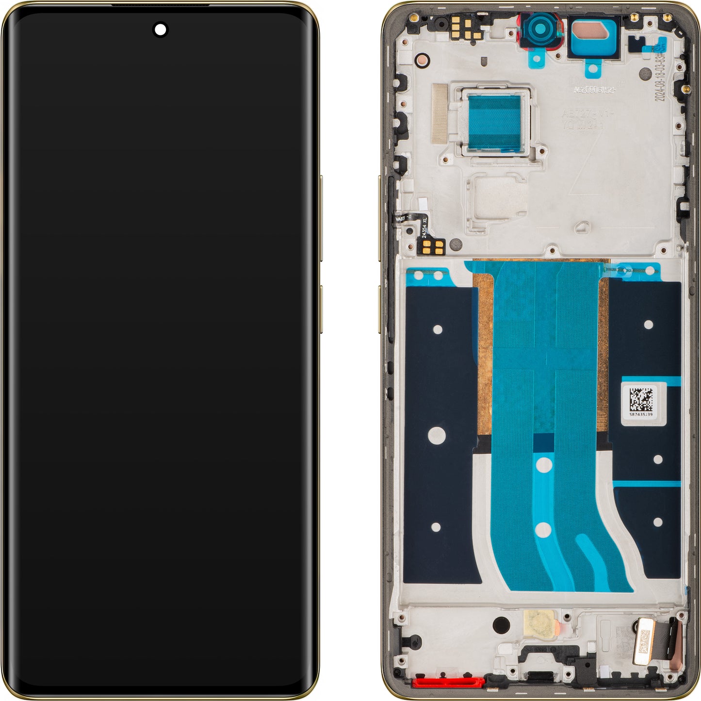 Touchscreen Display Realme 12 Pro+, with Frame, Gold (Navigator Beige), Service Pack 621029000160