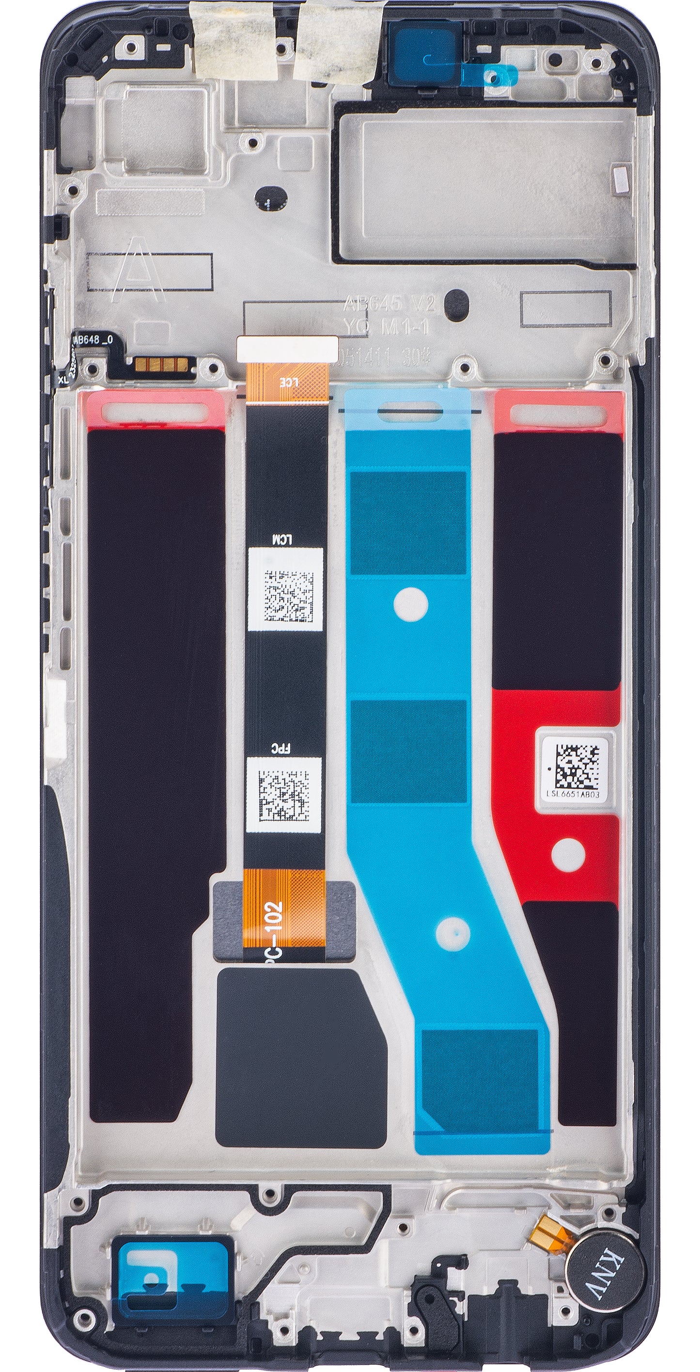 Realme C51 Touchscreen Display with Frame, Carbon Black, Service Pack 621029000053