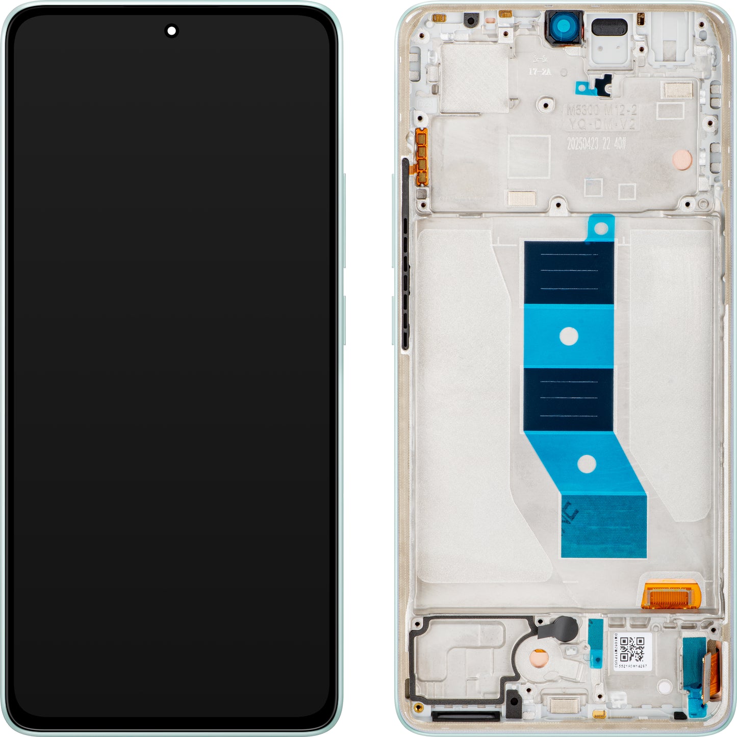 Xiaomi Redmi Note 14 5G Display with Touchscreen, with Frame, Green (Coral Green), Service Pack 56001800O1700