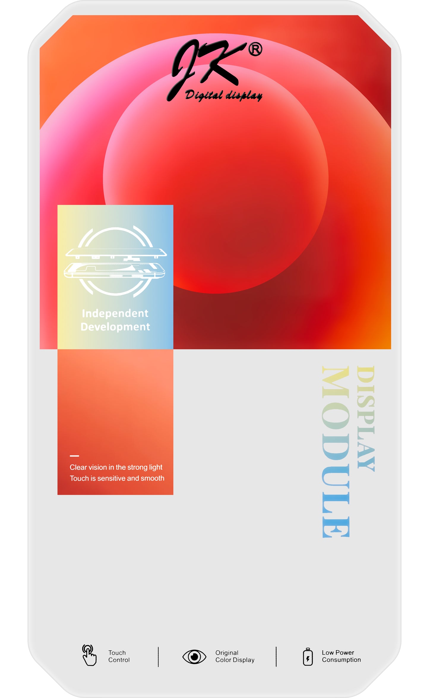 Touchscreen Display JK for Apple iPhone XR, with Frame, In-Cell LCD Version, Black