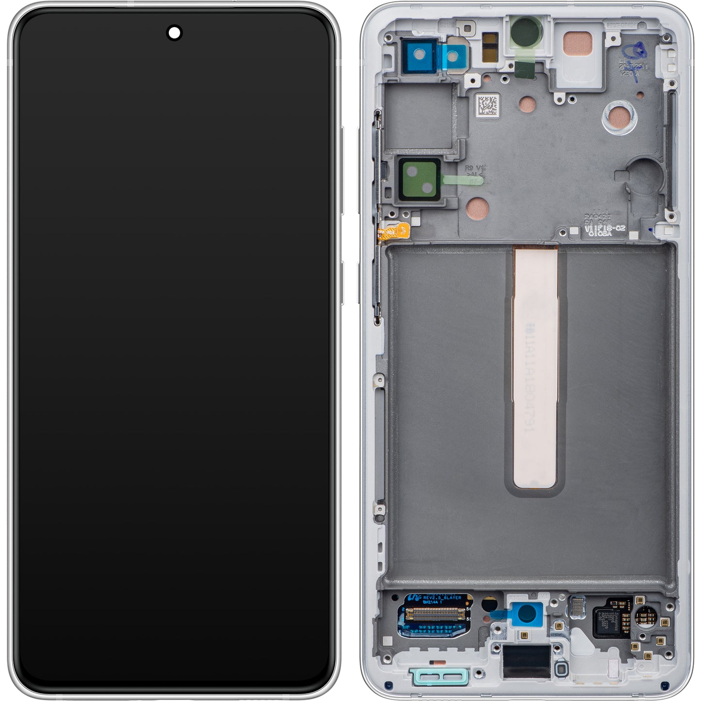 Samsung Galaxy S21 FE 5G G990 Touchscreen Display, with Frame, White, Service Pack GH82-26414B