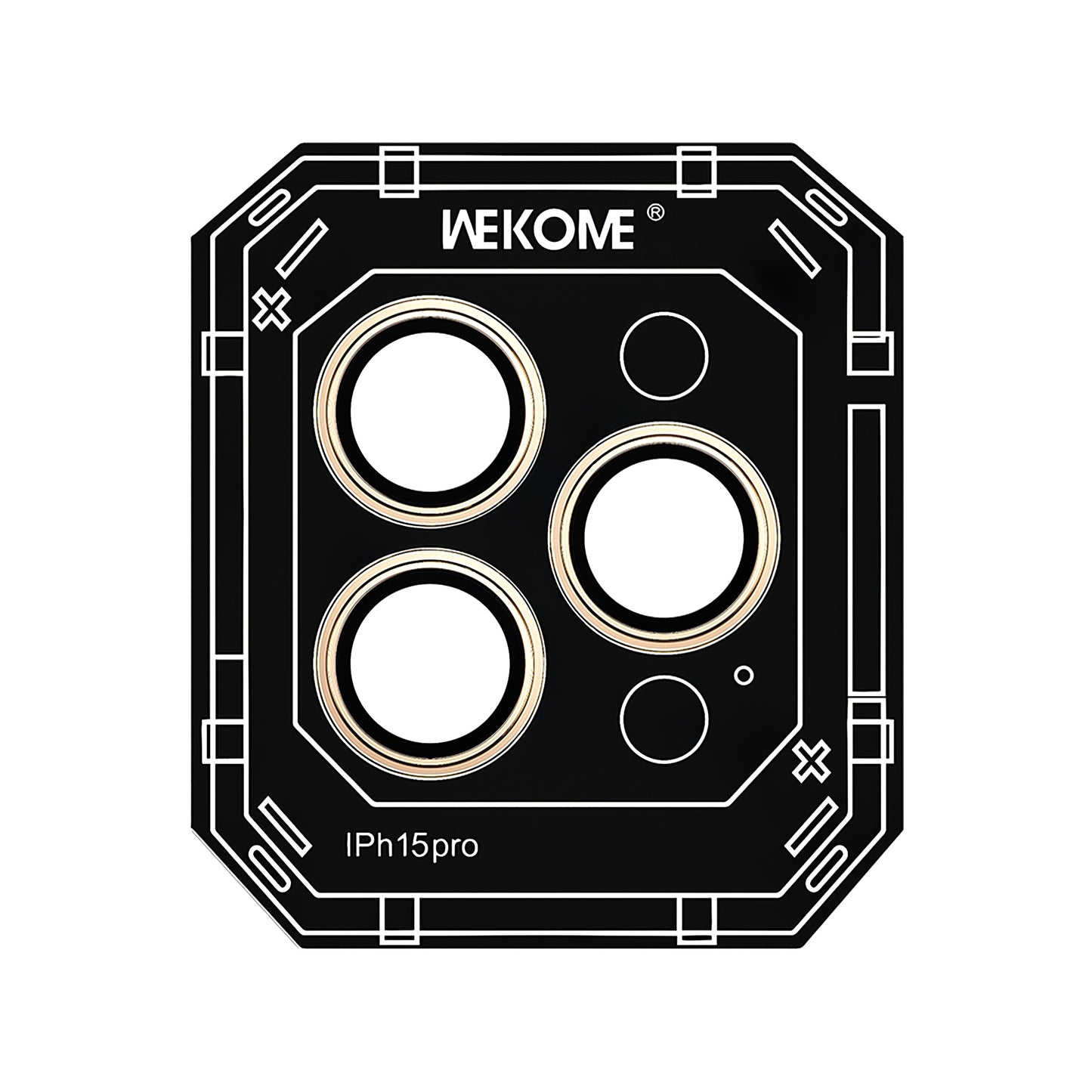 Protective Back Camera Protective Film Wekome WTPC-008 for Apple iPhone 15 Pro, Glass Protected, Gold