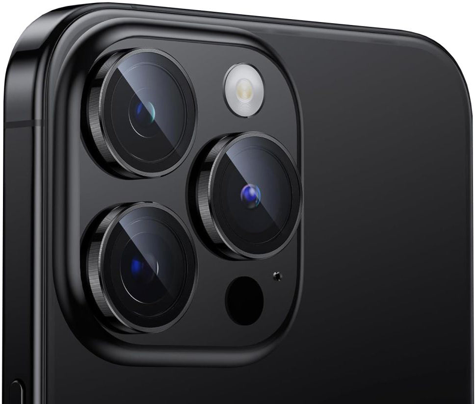 Tech-Protect CamRing PRO+ Rear Camera Protection Film for Apple iPhone 14 Pro Max / 14 Pro, Tempered Glass, Black