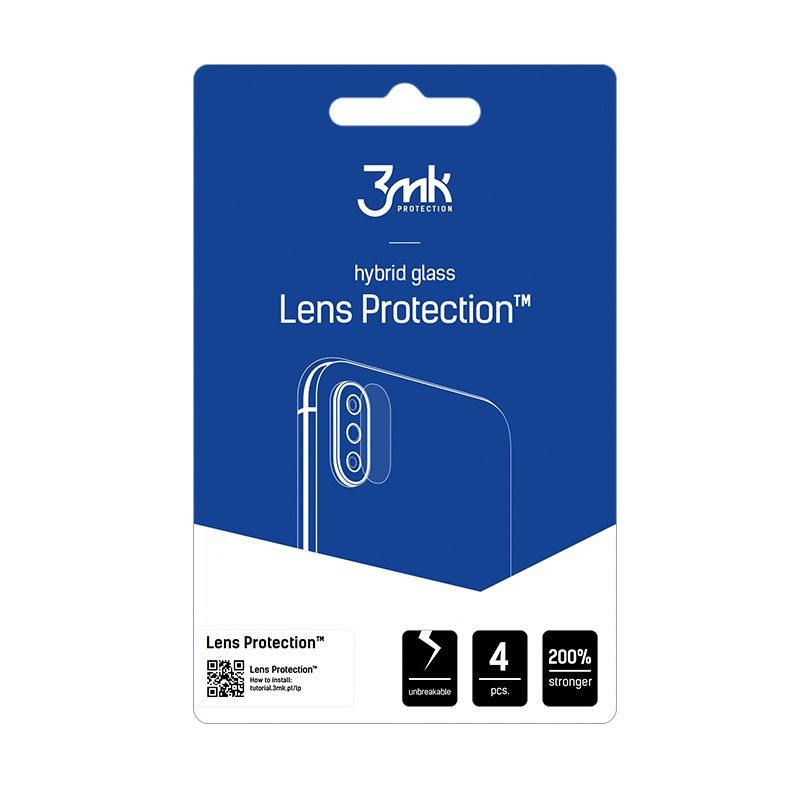 Back Camera Protection Film 3MK Protection for Oppo Find X9, Tempered Glass, Set of 4 pieces, Transparent