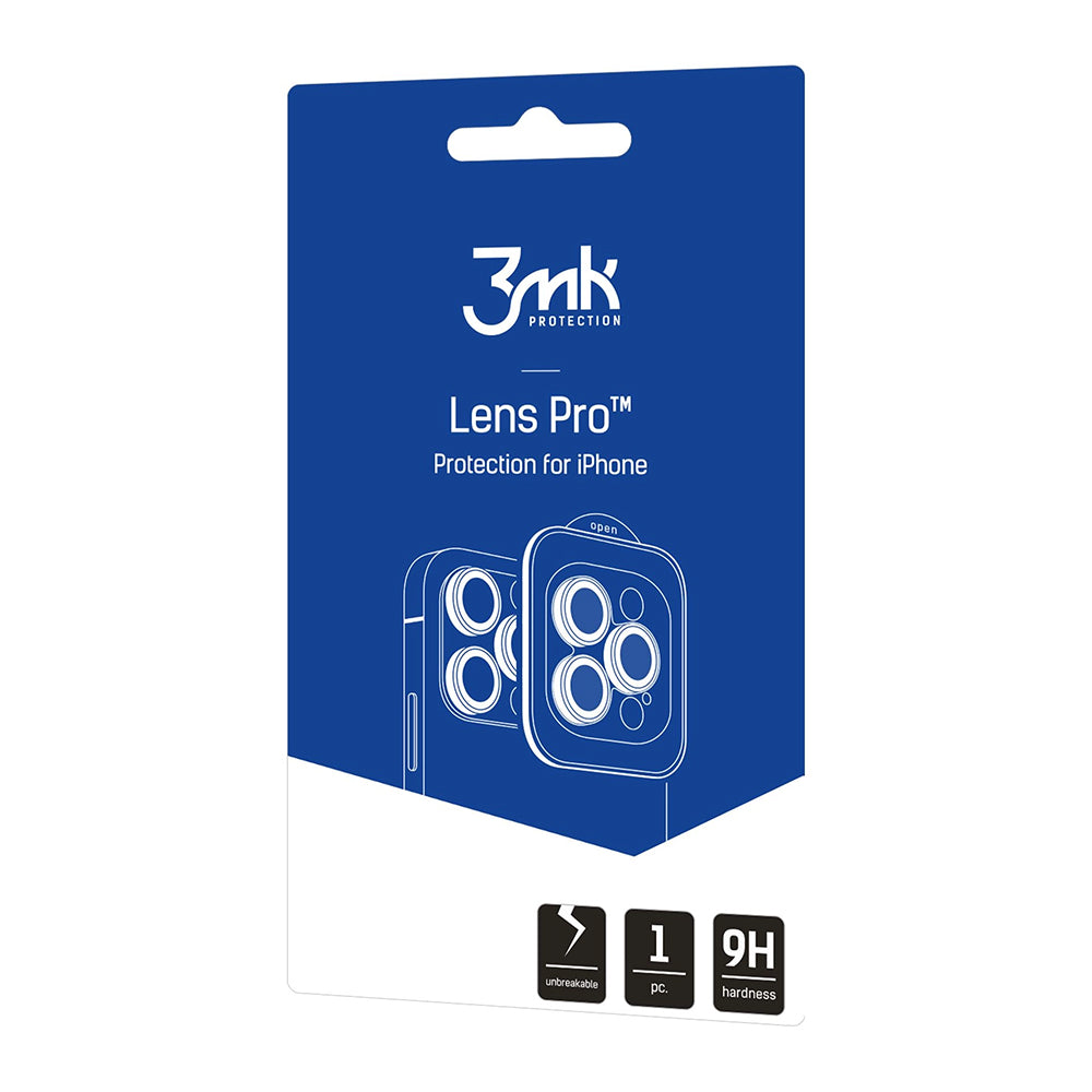 3MK Protection Pro Rear Camera Protective Film for Apple iPhone 18 Pro / 18 Pro Max, Tempered Glass, Blue