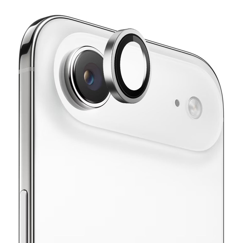 Blueo Metal Frame Rear Camera Protection Film for Apple iPhone 17 Air, Tempered Glass, Silver