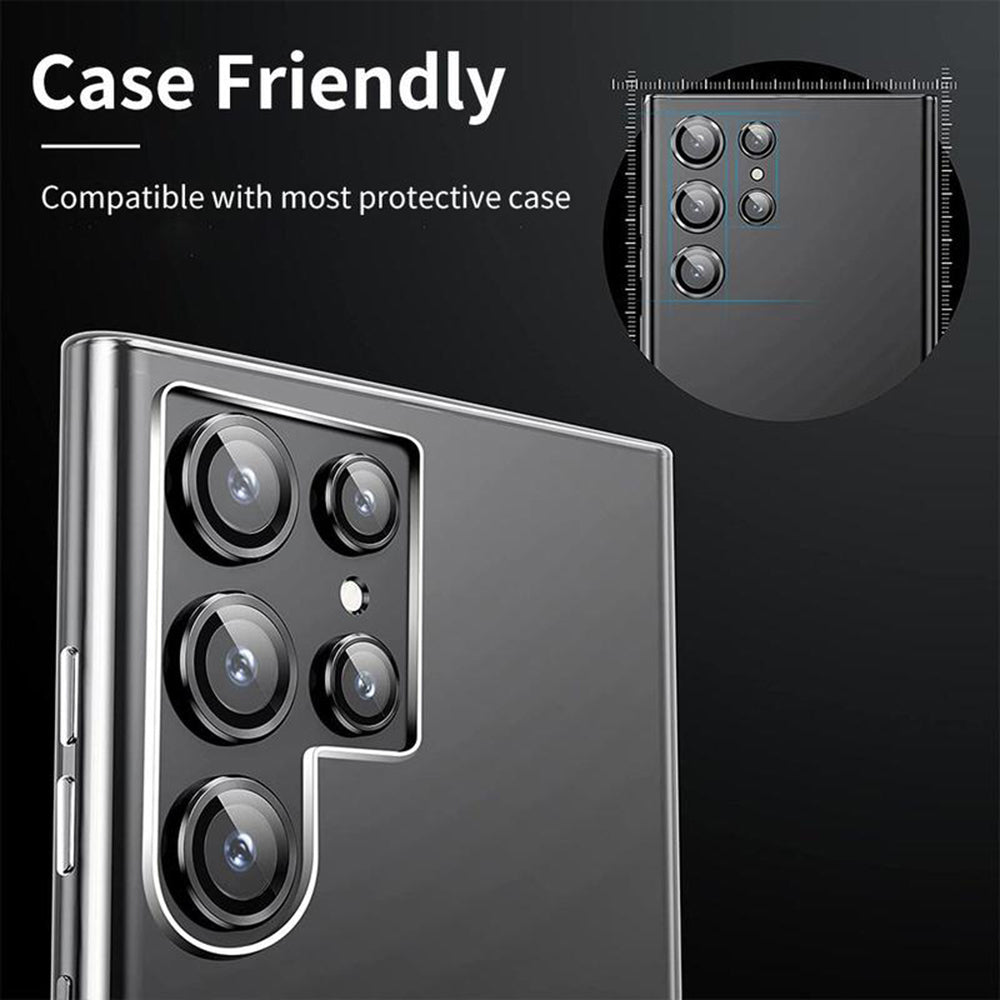 Lito S+ Rear Camera Protection Film for Samsung Galaxy S26 Ultra S948, Tempered Glass, Black