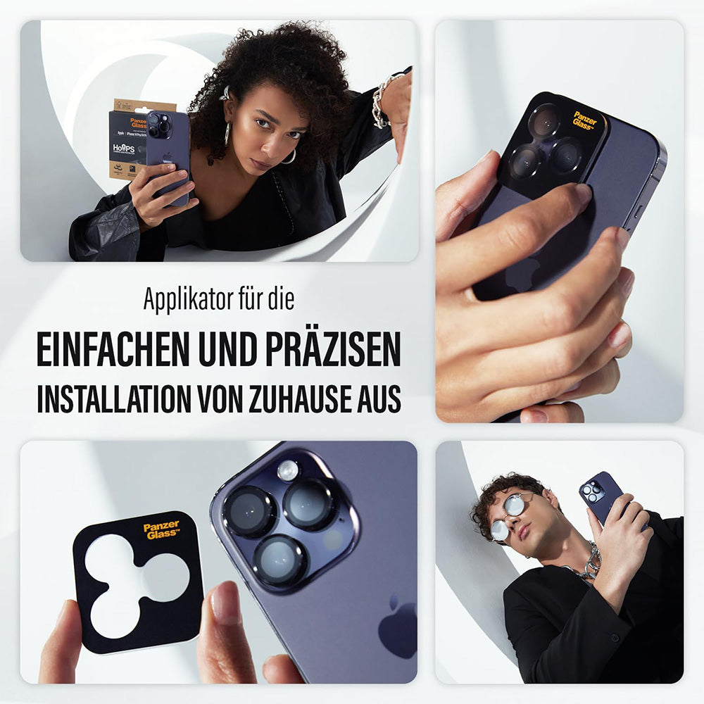Back Camera Protection Film PanzerGlass Hoops for Apple iPhone 17 Air, Tempered Glass, Transparent