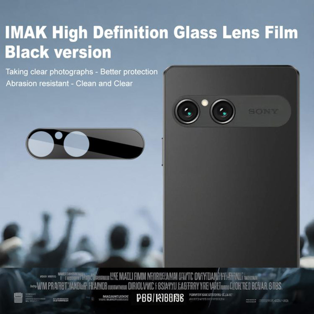 Techsuit Rear Camera Protective Film for Sony Xperia 10 VII, Tempered Glass, Black